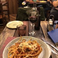 Vegan amitriciana. I could eat this over and over  at Rifugio Romano in Rome