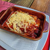 Vegan Lasagna at Rifugio Romano in Rome