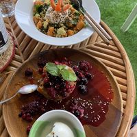 Toffee cake and sweet potato gnocchi   at Pure Vegan Heaven - Chalong  in Phuket