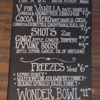 the rest of the menu at Sun & Soil Juice Company in Sacramento