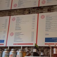 Menu above counter: mainly vegan (some vegetarian options) at Moor&Moor - Jakobijnenstraat in Ghent