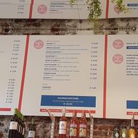 Menu above counter: mainly vegan (some vegetarian options) at Moor&Moor - Jakobijnenstraat in Ghent