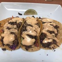 Bukhan Tacos featuring Korean BBQ jackfruit  at Cafe Wylde in Everett