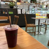 The cafe and my smoothie   at Cafe Wylde in Everett