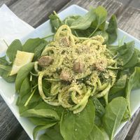 Need more flavor.. pesto zucchini pasta  at Cafe Wylde in Everett