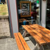 Exterior seating at Cafe Wylde in Everett