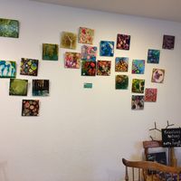 Wall upstairs - pretty things at Cafe Wylde in Everett