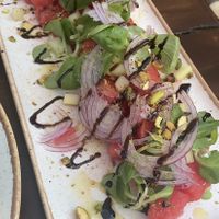 Watermelon salad without cheese and parmesan at Fig in Hvar