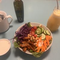 buddha bowl with added tofu   at Herbivore in Prague