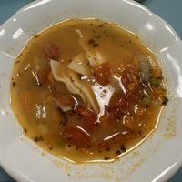 Minestrone soup, tasted amazing!  at Herbivore in Prague