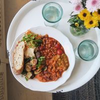 buffet at Herbivore in Prague