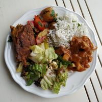 Delicious buffet (: at Herbivore in Prague