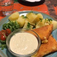 fried vegan cheese for 149,- CZK at Herbivore in Prague