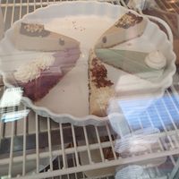 Vegan cheesecake at Rawdacious in Portland