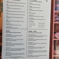 Menu at Rawdacious in Portland