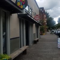 signboard outside at Herbivore Clothing in Portland