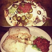 Vegan Nachos & Burrito  at Mad Mex in Columbus