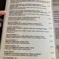 Menu August 2024  at Indian Raja in Riga