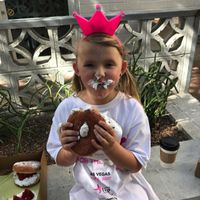 happy vegan at Donut Bar in Las Vegas