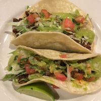 Vegan chorizo tacos!  You will love them!   at Los Amigos in Atlantic City