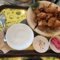 Soy fried chicken at Loving Hut Land - 러빙헛랜드 in Seoul