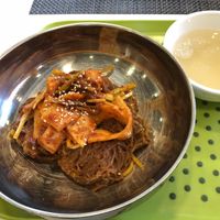 Cold noodles at Loving Hut Land - 러빙헛랜드 in Seoul