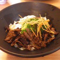 Seitan noodles and veg at VegCafe in Central Singapore