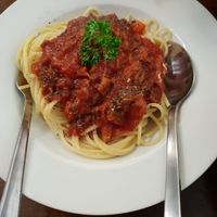 Spaghetti at VegCafe in Central Singapore