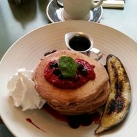 Vegan pancake breakfast at Bespoke Kitchen  in Queenstown