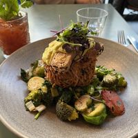 Winter greens Benedict and bloody Lucy   at Bespoke Kitchen  in Queenstown