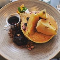 Vegan pancakes at Bespoke Kitchen, Queenstown at Bespoke Kitchen  in Queenstown