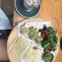 Almond iced chai and summer platter at Bespoke Kitchen  in Queenstown