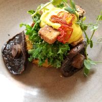 The portobello vegan benedict ~ Really good! at Bespoke Kitchen  in Queenstown
