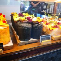 Beautiful vegan chocolate cake at Bespoke Kitchen  in Queenstown