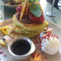 Matcha pancakes  at Bespoke Kitchen  in Queenstown