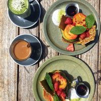 Matcha pancakes at Bespoke Kitchen  in Queenstown