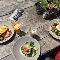 Centre plate is the vegan benedict at Bespoke Kitchen  in Queenstown