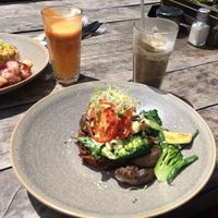 Vegan benedict at Bespoke Kitchen  in Queenstown