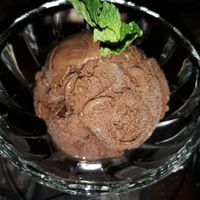 Vegan chocolate ice-cream! at Karma Kitchen in Chiang Mai