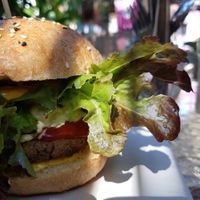 Burger at Karma Kitchen in Chiang Mai