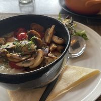 Cremiges und sehr heißes Risotto mit zahlreichen Beilagen   at Poort van Assen in Assen