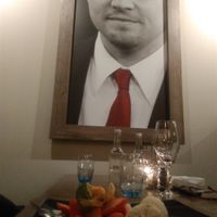 celebrity vegan watching over us :) at Poort van Assen in Assen