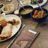 Hoofdgerecht vegan proeverij at Poort van Assen in Assen