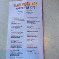 menu at LYFE Kitchen in Memphis