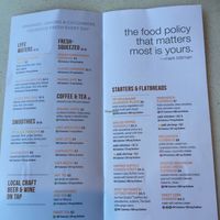 menu at LYFE Kitchen in Memphis