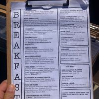 The menu  at The Urban Coffee House in Busselton