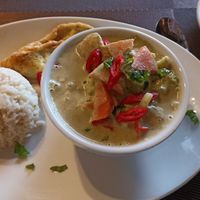 Curry set without alliums at The Fat Frog in Langkawi