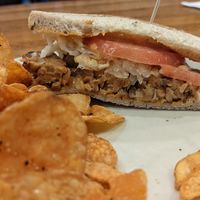 The Reuban with vegan cheese at Longs Peak Pub in Longmont