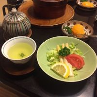 Breakfast salad at Motoyu Kansuiro in Hakone