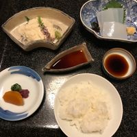 1/4 - the tofu with wasabi, soy and rice was particularly amazing at Motoyu Kansuiro in Hakone